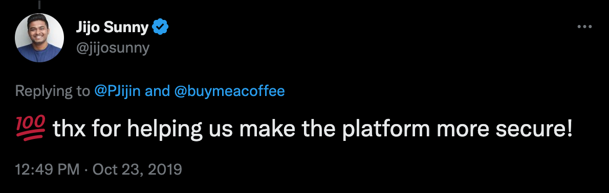 BuyMeACoffee acknowledgment