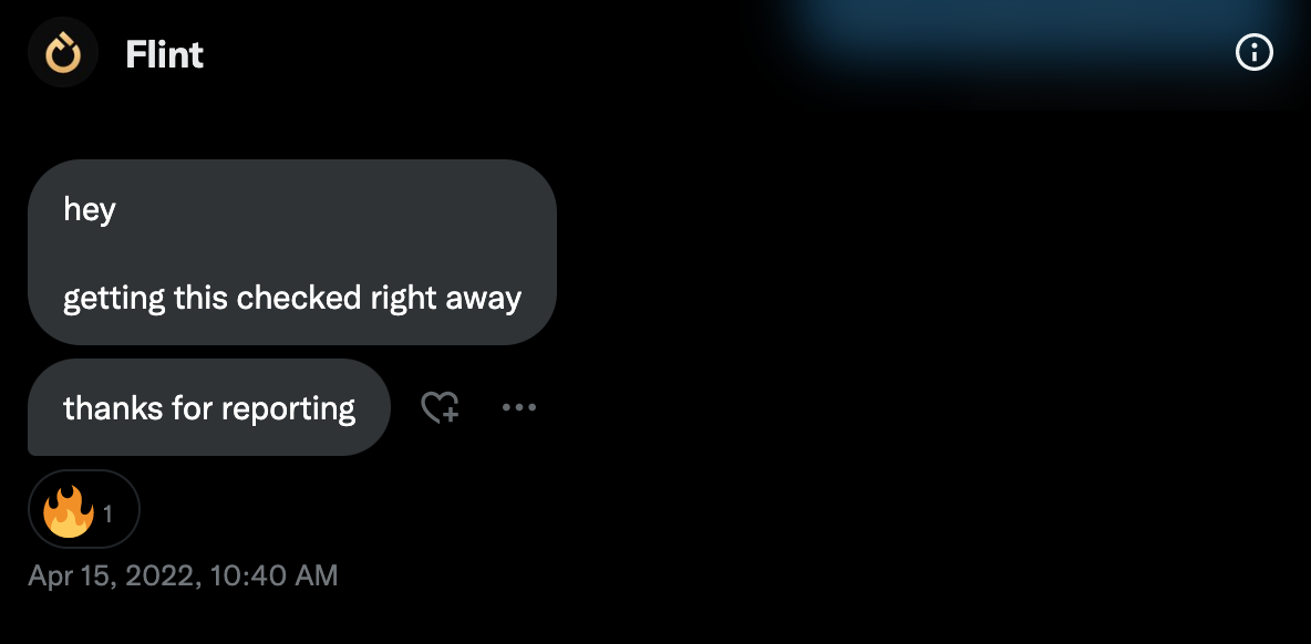 Flint.money acknowledgment